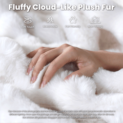 OVIOS Luxurious Fluffy Faux Fur Bean Bag Couch